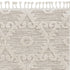 3' X 5' Ivory Beige Diamonds Area Rug With Fringe