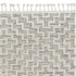 5'X8' Ivory Grey Machine Woven Geometric With Fringe Indoor Area Rug