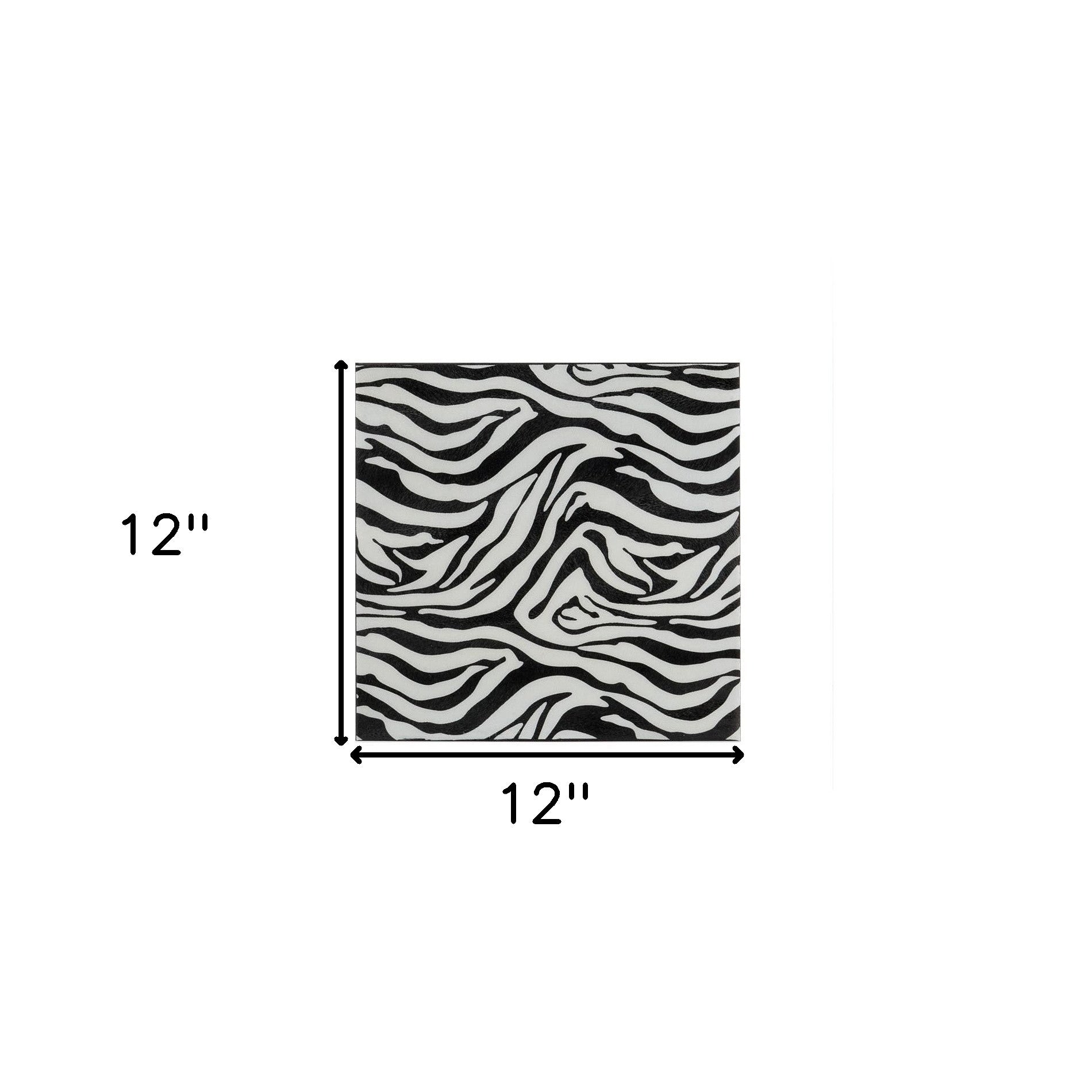 Small Iron Faux Zebra Skin Wall Tile