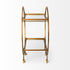 Showstopper Circular Rolling Gold Bar Cart