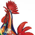 11" Red Murano Glass Rooster Figurine Tabletop Sculpture