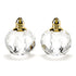 Handcrafted Optical Crystal And Gold Rounded Salt And Pepper Shakers