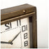 Square  Bronze Toned Metal Desk Table Clock With Traditional Black Numbers And Hands