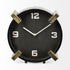 Black Gold Metal Round Desk Table Clock