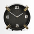 Black Gold Metal Round Desk Table Clock