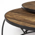 S2 41" & 38" Round Wood Top Nesting Coffee Tables