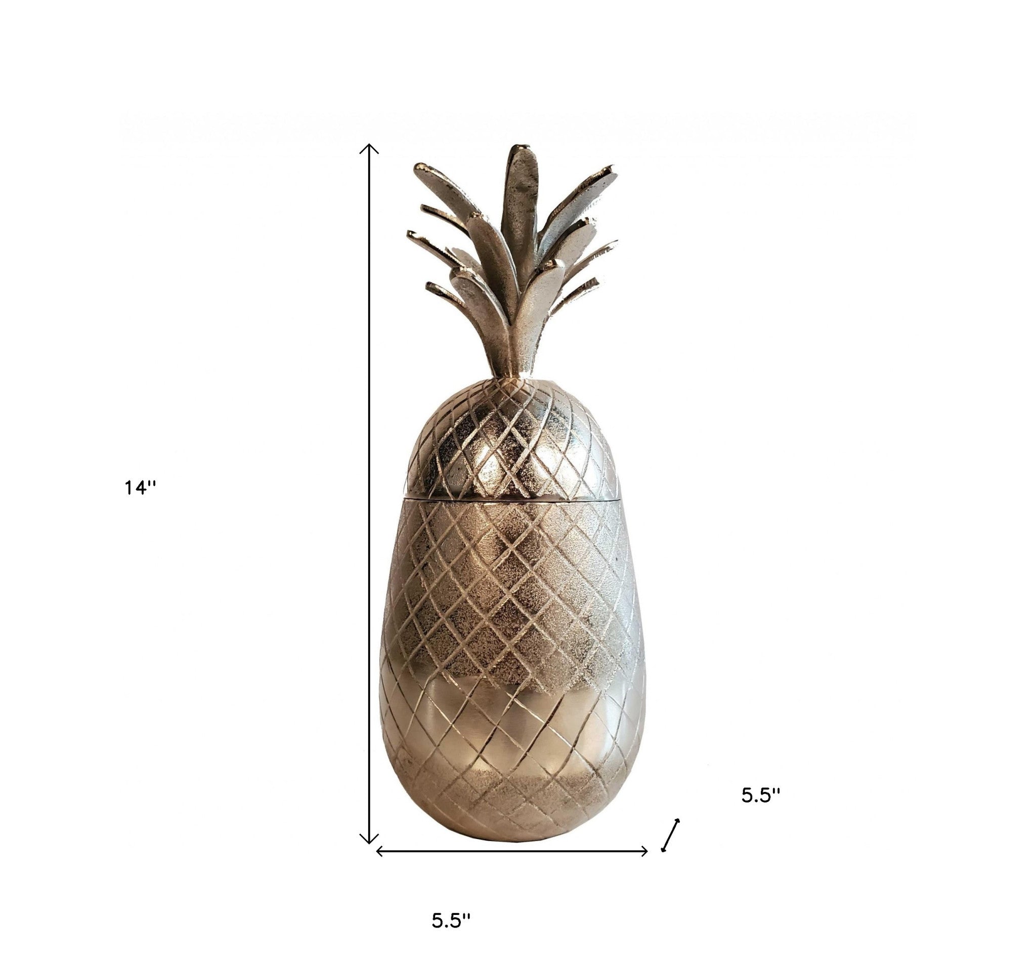 Pineapple Storage Aluminium Decor