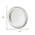 35.5" Round White Wood Frame Wall Mirror