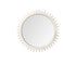 35.5" Round White Wood Frame Wall Mirror