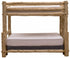 Rustic And Natural Cedar Queen And Single Ladder Right Log Bunk Bed