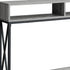 47" Gray And Black Frame Console Table With Storage