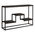 48" Brown And Black Frame Console Table With Storage