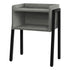 23" Rectangular Grey And Black Metal Accent Table