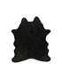 4' x 5' Black Faux Cowhide Machine Tufted Area Rug