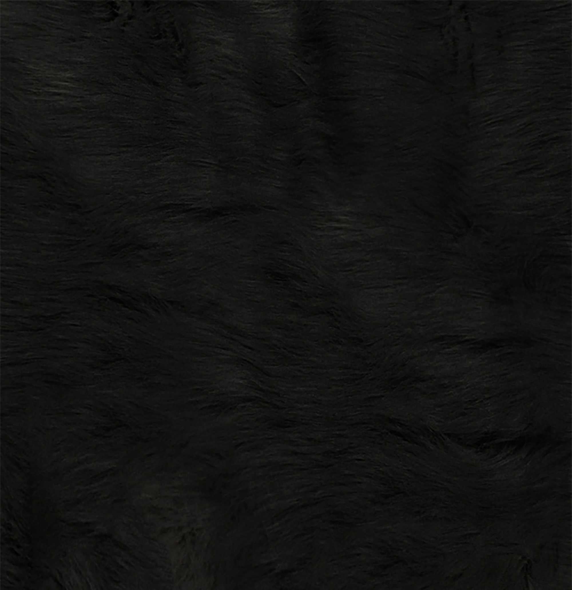 4' x 5' Black Faux Cowhide Machine Tufted Area Rug