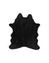 4' x 5' Black Faux Cowhide Machine Tufted Area Rug