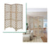 67" Brown Solid WoodFolding Three Panel Screen Room Divider