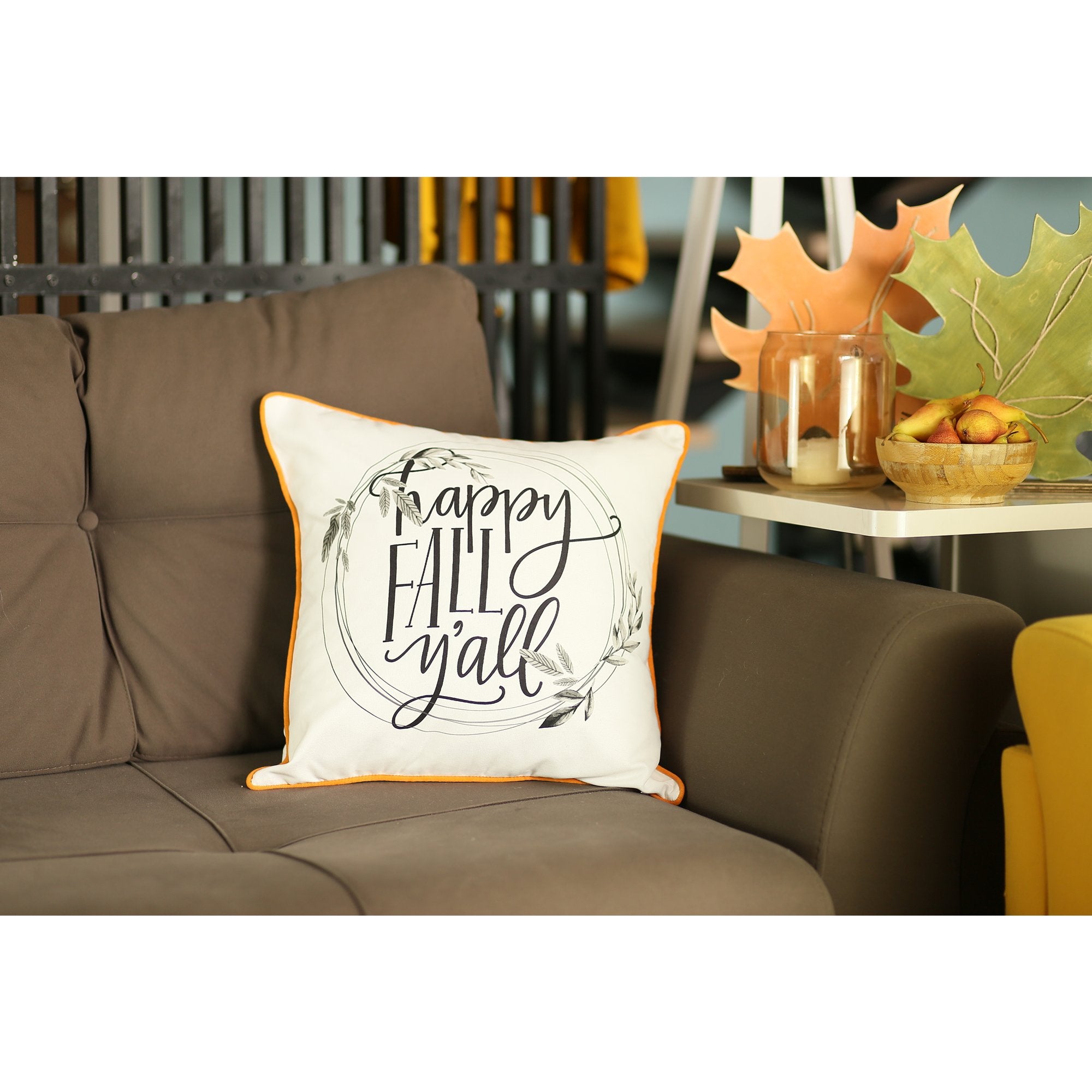 Set Of 4 18" Thanksgiving Quote Throw Pillow Cover In Multicolor