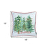 Set Of 4 18" Christmas Trees Throw Pillow Cover In Multicolor