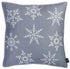 Set Of Four Silver Gray 18" Snowflakes Throw Pillow Covers