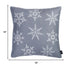 Set Of Four Silver Gray 18" Snowflakes Throw Pillow Covers