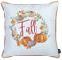 Set Of Four 18" Orange And Brown Plaid Pumpkins Throw Pillow Covers