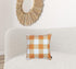 Set Of Four 18" Orange Plaid And Pumpkin Throw Pillow Covers