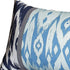 Set Of 4 Aqua Blue And Gray Ikat Lumbar Pillow Covers