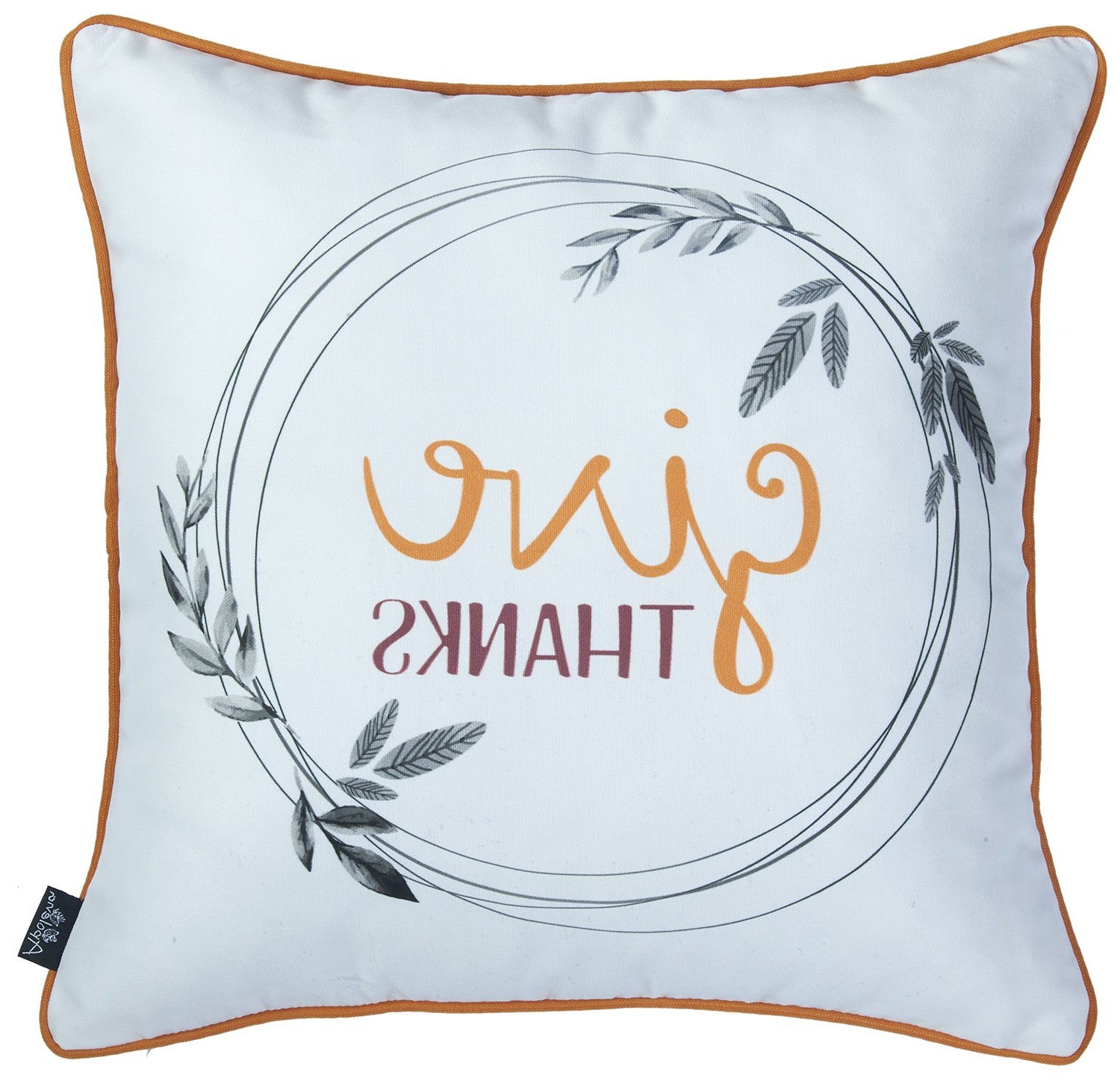 Set Of 2 18" Thanksgiving Pie Throw Pillow Cover In Multicolor