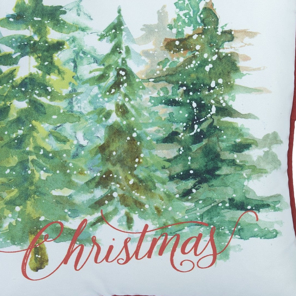 Set Of 2 18" Christmas Trees Throw Pillow Cover In Multicolor