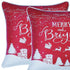 Set of Two 18" Red and White Christmas Throw Pillow Covers