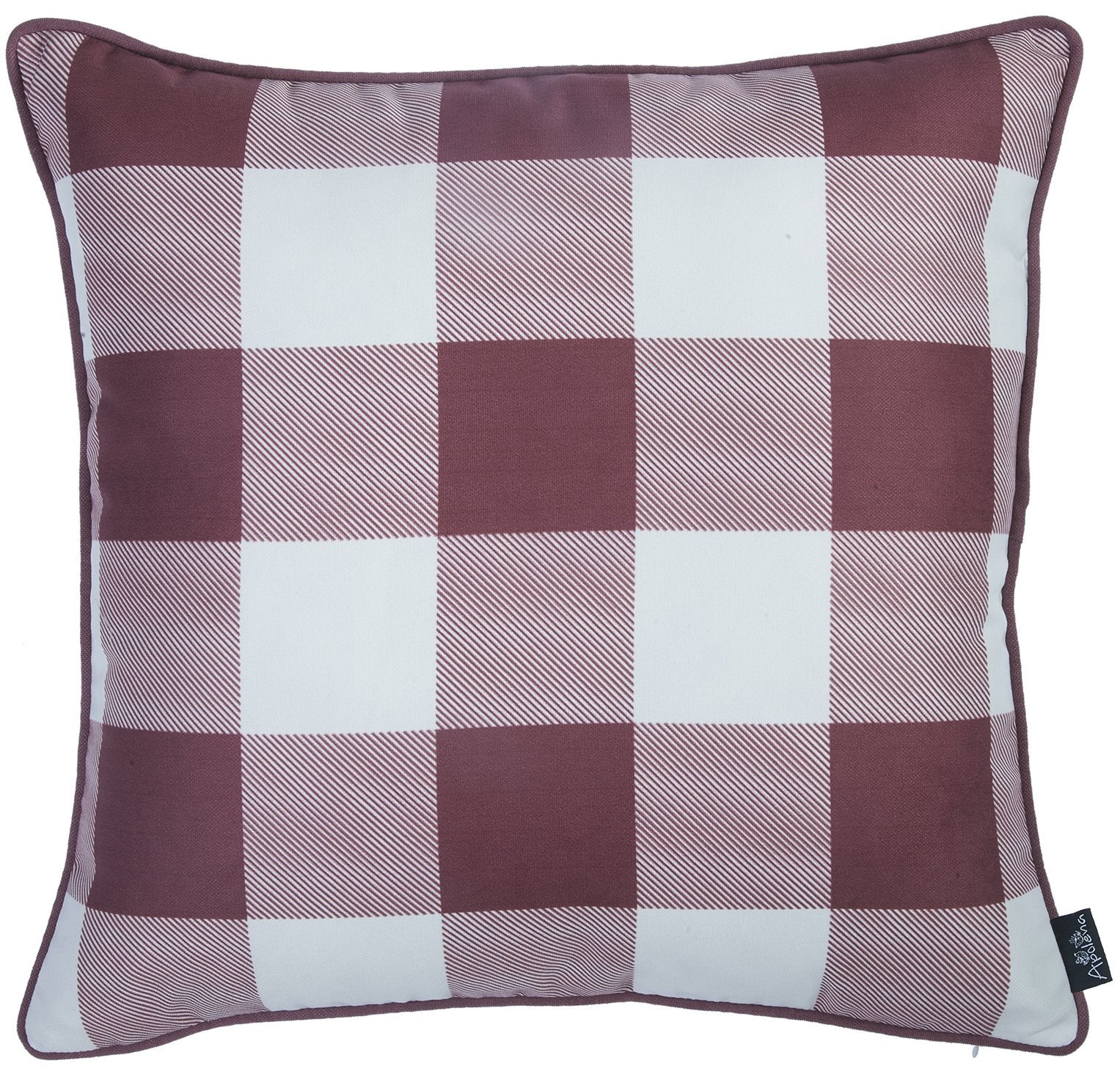 Set of Two 18" X 18" Purple and White Polyester Pillow Cover