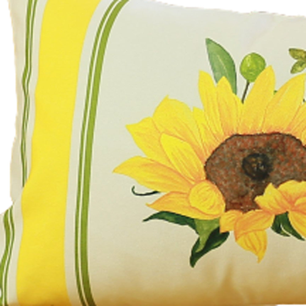 Set Of 2 20"  Fall Sunflower Lumbar Pillow Cover In Multicolor