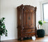 87" Two Doors Cherry Wood Tv Armoire