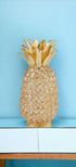 11" Faux Crystal And Gold Pineapple Sculpture