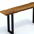 69" Brown and Black Solid Wood Live Edge Console Table