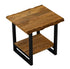 24" Brown Modern Rustic Live Edge Acacia Wood End Table