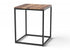 24" Black And Brown Solid Wood End Table