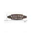 Welcome To The Farm Lacquered Black And White Metal Wall Art