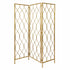 Golden Scroll Three Panel Room Divider Screen