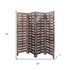 72" Brown Folding Four Panel Screen Room Divider