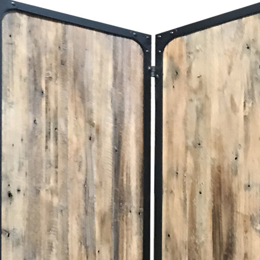 4 Panel Brown Room Divider