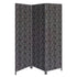 3 Panel Black Soft Fabric Finish Room Divider