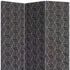 3 Panel Black Soft Fabric Finish Room Divider