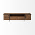 18" Brown 4 Legs Console Table With Storage