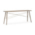 16" Brown Solid Wood 4 Legs Console Table