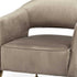 29" Taupe And Brass Velvet Arm Chair