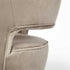 29" Taupe And Brass Velvet Arm Chair