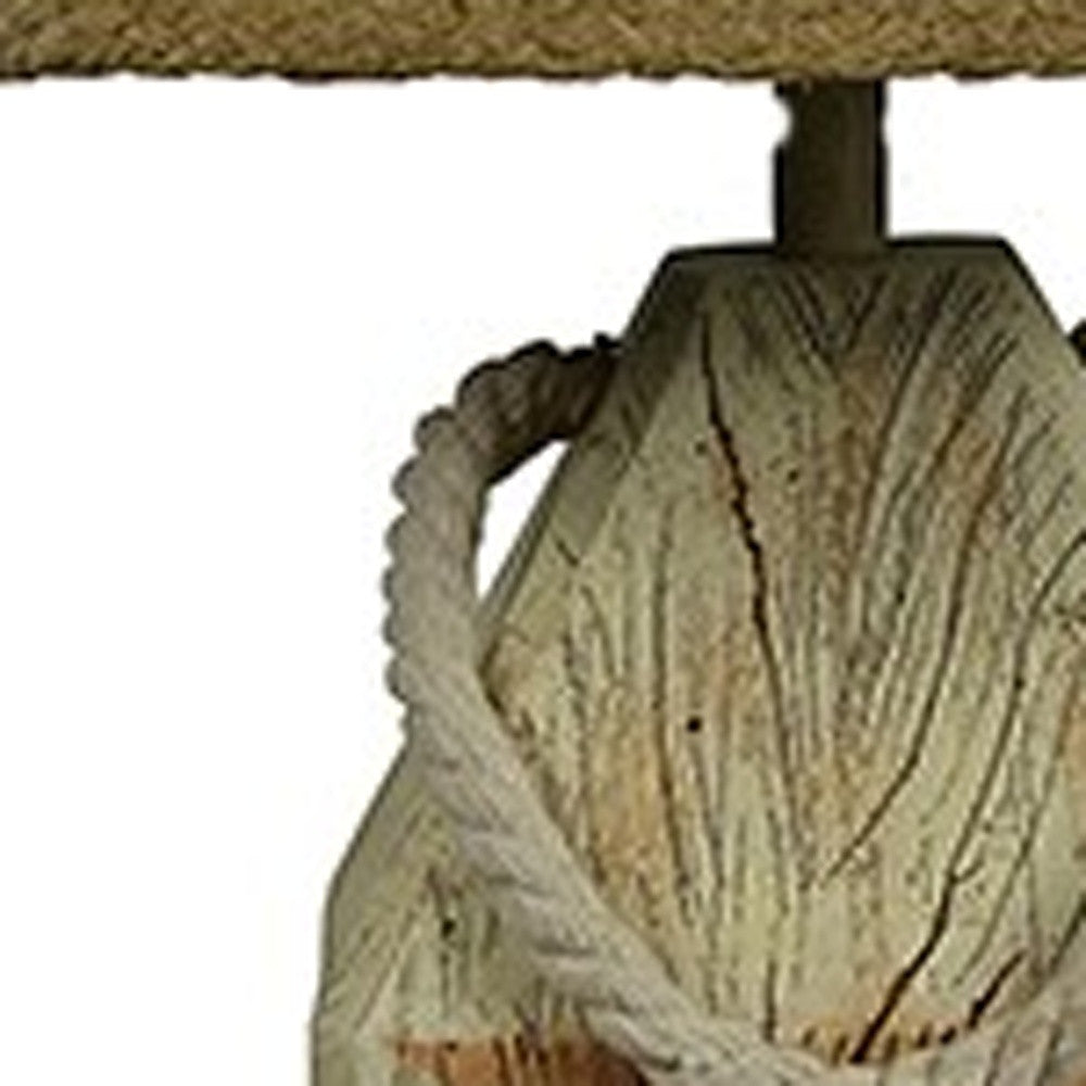 Seaside Accent Lamp With Rope And Starfish