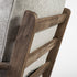 Frost Grey Fabric Wrapped Honey Wooden Frame Accent Chair